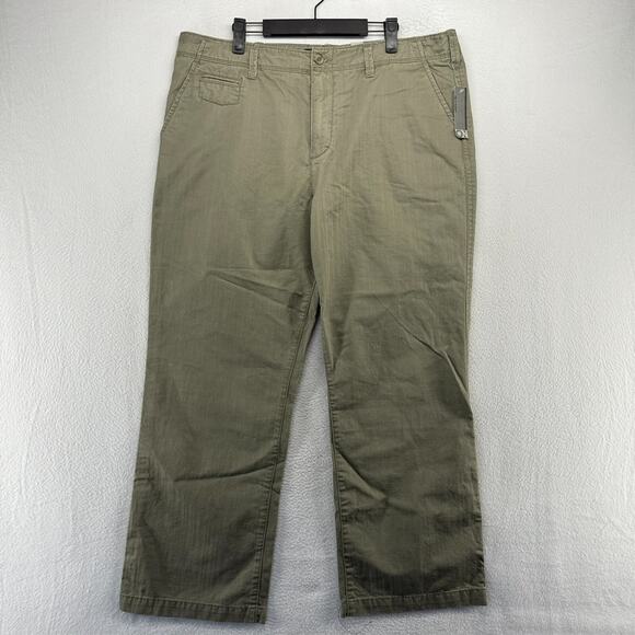 Vintage Old Navy Pants Men's 38x30 Green Surplus Military Bootcut Baggy y2k NEW - Picture 1 of 12